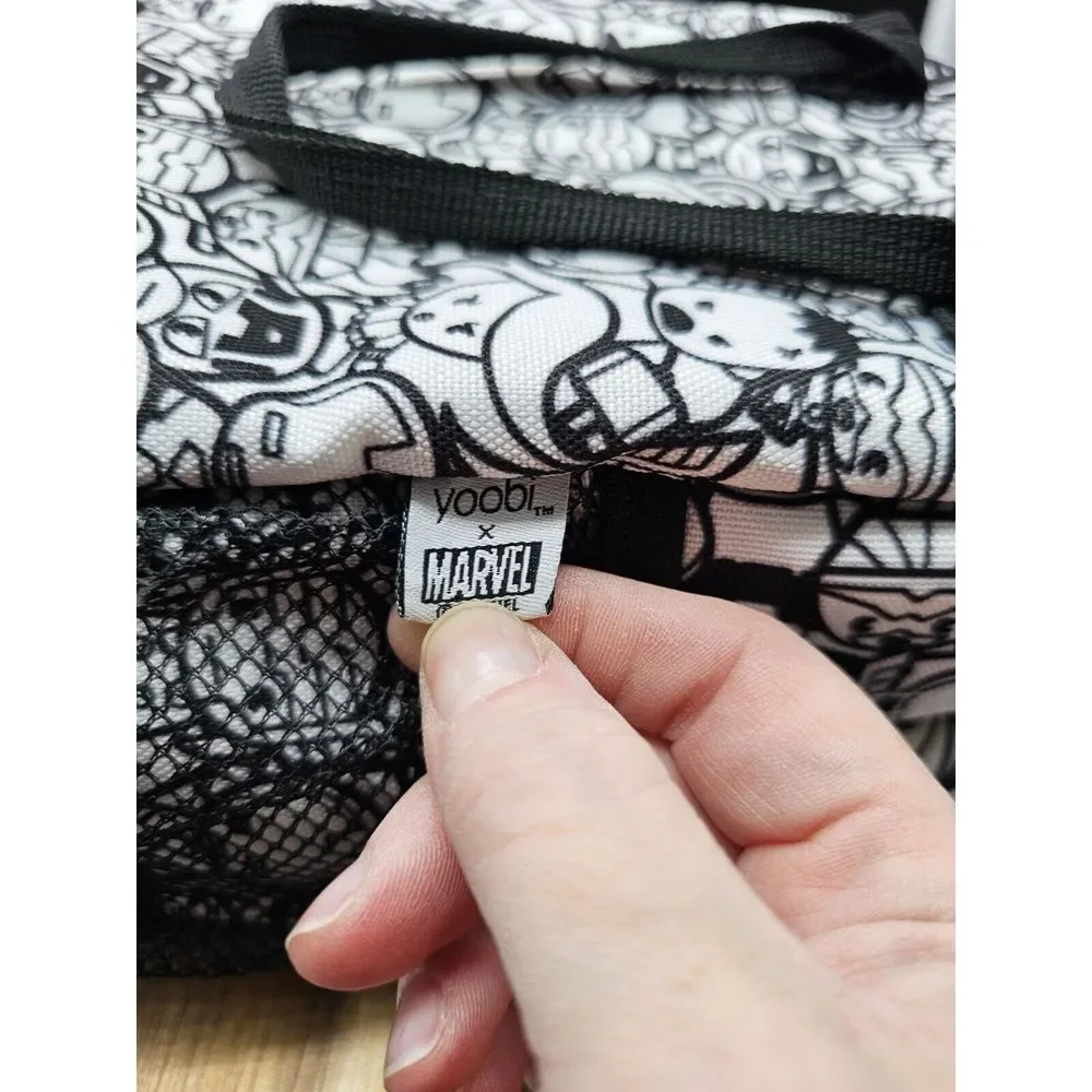Yoobi X Marvel Avengers Black White Superheroes Insulated‎ Lunch Bag